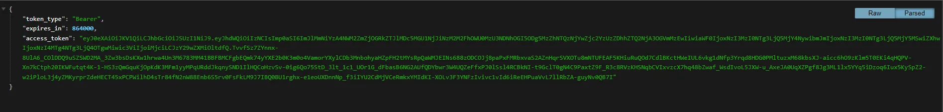 Access Token Response